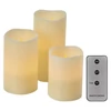 Kép 1/3 - HOME DECO LED GYERTYA 3DB KÖR 7.5x10/12.5/15 9xAAA TÁV. VINT