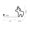 Kép 3/4 - KARI DEKO RÉNSZARVAS 31x27 40LED IP44 ID HIDEG FEH