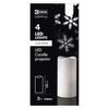 Kép 3/5 - KARI LED PROJECTOR GYERTYA 7x15 3xAAA+USB HIDEG