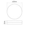 Kép 7/8 - EMOS LED MENNYEZETI LÁMPA 15W NW IP44