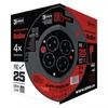 Kép 4/7 - Kábeldob 25 m / 4 aljzat / piros / PVC / 230 V / 1,5 mm2