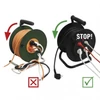 Kép 5/5 - Kábeldob 25 m / 4 aljzat / fekete / PVC / 230 V / 1,5 mm2