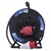 Kép 1/6 - Kültéri kábeldob 25 m / 3 aljzat / fekete / gumi / 230V/400V / 1,5 mm2