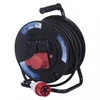 Kép 4/6 - Kültéri kábeldob 25 m / 3 aljzat / fekete / gumi / 230V/400V / 1,5 mm2