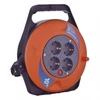 Kép 1/10 - Kábeldob 10 m / 4 aljzat / fekete / PVC / 230 V / 1 mm2