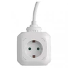 Kép 1/8 - Hosszabbító - kocka 1,9 m / 4 aljzat / fehér / PVC / USB / 1,5 mm2