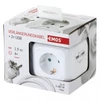Kép 3/8 - Hosszabbító - kocka 1,9 m / 4 aljzat / fehér / PVC / USB / 1,5 mm2