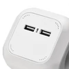 Kép 7/8 - Hosszabbító - kocka 1,9 m / 4 aljzat / fehér / PVC / USB / 1,5 mm2