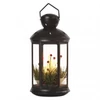 Kép 1/6 - LED dekoráció – karácsonyi lámpa gyertyákkal, fekete, 35,5 cm, 3x C, beltéri, vintage
