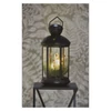 Kép 4/6 - LED dekoráció – karácsonyi lámpa gyertyákkal, fekete, 35,5 cm, 3x C, beltéri, vintage