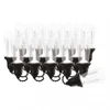 Kép 1/8 - LED fényfüzér – 16x party égő átlátszó, 7,6 m, kültéri és beltéri, meleg fehér