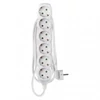 Kép 1/5 - Hosszabbító 2 m / 6 aljzat / fehér / PVC / 1 mm2