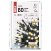 Kép 6/8 - LED karácsonyi fényfüzér, 8 m, kültéri és beltéri, meleg/hideg fehér, időzítő