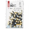 Kép 6/8 - LED karácsonyi fényfüzér, villogó, 8 m, kültéri és beltéri, meleg/hideg fehér, időzítő