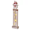 Kép 2/6 - LED dekoráció, fa – hóember, 46 cm, 2x AA, beltéri, meleg fehér, időzítő