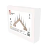 Kép 4/8 - LED gyertyatartó, fa, 29 cm, 2x AA, beltéri, meleg fehér, időzítő