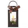 Kép 1/7 - LED dekoráció – karácsonyi lámpa gyertyával, fekete, 20 cm, 3x AAA, beltéri, vintage