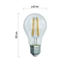 Kép 7/10 - EMOS LED Filament izzó A60 E27 8.5W 1055lm dimm. meleg fehér