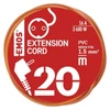 Kép 4/4 - Hosszabbító 20 m / 1 aljzat / narancssárga / PVC / 250 V / 1,5 mm2