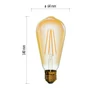 Kép 8/11 - EMOS Vintage LED izzó ST64 E27 4W 470lm meleg fehér+