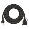 Kép 1/5 - Kültéri hosszabbító 10 m / 1 aljzat / fekete / gumi-neoprén / 250 V / 1,5 mm2