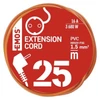 Kép 4/4 - Hosszabbító 25 m / 1 aljzat / narancssárga / PVC / 250 V / 1,5 mm2
