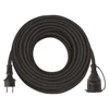 Kép 1/5 - Kültéri hosszabbító 25 m / 1 aljzat / fekete / gumi-neoprén / 250 V / 2,5 mm2