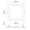 Kép 9/11 - EMOS LED panel beépíthető 6W 450lm P20 meleg fehér