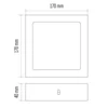 Kép 9/11 - EMOS LED panel falon kívüli 12.5W 1000lm IP20 meleg fehér