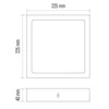 Kép 9/11 - EMOS LED panel falon kívüli 18W 1500lm IP20 meleg fehér