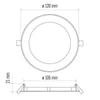 Kép 9/11 - EMOS LED panel beépíthető 6W 450lm IP20 természetes fehér