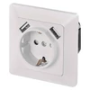 Kép 4/6 - EMOS Aljzat USB csatlakozóval, SCHUKO fehér