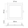 Kép 9/11 - EMOS LED panel beépíthető 24W 2000lm IP20 meleg fehér