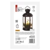 Kép 6/6 - LED dekoráció – karácsonyi lámpa gyertyákkal, fekete, 35,5 cm, 3x C, beltéri, vintage