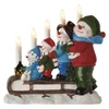 Kép 1/8 - LED gyertyatartó – hóemberek szánon, 24 cm, 2x AA, beltéri, meleg fehér, időzítő