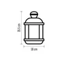 Kép 5/6 - LED dekoráció – karácsonyi lámpa gyertyákkal, fekete, 35,5 cm, 3x C, beltéri, vintage