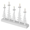 Kép 2/8 - LED gyertyatartó – karácsonyfák gyertyákkal, 24 cm, 2x AA, beltéri, meleg fehér, időzítő