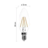 Kép 5/9 - EMOS LED Filament izzó gyertya E14 4W 465lm természetes fehér