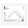 Kép 6/8 - LED gyertyatartó, fa, fehér, 29 cm, 2x AA, beltéri, meleg fehér, időzítő