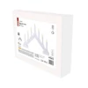 Kép 4/8 - LED gyertyatartó, fa, fehér, 29 cm, 2x AA, beltéri, meleg fehér, időzítő