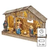 Kép 3/8 - LED karácsonyi betlehem, fa, 19 cm, 3x AA, beltéri, meleg fehér, időzítő
