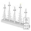 Kép 3/8 - LED gyertyatartó – karácsonyfák gyertyákkal, 24 cm, 2x AA, beltéri, meleg fehér, időzítő