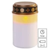 Kép 3/8 - LED temetői mécses, 12,5 cm, 2x C, kültéri és beltéri, vintage, időzítő