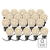 Kép 2/7 - LED fényfüzér – 20x party égő, 7,6 m, kültéri és beltéri, meleg fehér