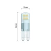 Kép 5/9 - EMOS Classic LED izzó JC G9 1,9W 210lm meleg fehér