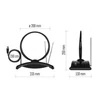 Kép 2/13 - Szobaantenna CITY RING-C550, DVB-T2, DAB, FM, LTE/4G/5G szűrő