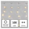 Kép 3/9 - LED karácsonyi drop fényfüzér – jégcsapok, 2,9 m, kültéri és beltéri, meleg fehér, progr.