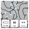 Kép 3/9 - LED karácsonyi fényfüzér, 5,6 m, 3x AA, kültéri és beltéri, hideg fehér, időzítő