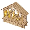 Kép 1/9 - LED karácsonyi betlehem, fa, 15 cm, 2x AA, beltéri, meleg fehér, időzítő