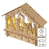 Kép 5/9 - LED karácsonyi betlehem, fa, 15 cm, 2x AA, beltéri, meleg fehér, időzítő